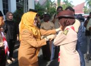 Wali Kota dr Susanti lepas Kontingen Kwarcab Pramuka Kota Pematang Siantar Ikuti Rainas XII Tahun 2023