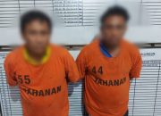 Dua Pria Asik Isap Ganja Sambil Memaketi Shabu-shabu ke Dalam Plastik Klip Ditangkap Polsek Parapat