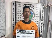 Dikibuskan Bawa Ganja, Seorang Pria Dibekuk Polisi Didepan SMA N 2 Siantar