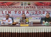 Kapolres AKBP Yogen Heroes Baruno Pimpin Rakor Lintas Sektoral Ops Terpusat Lilin Toba 2024