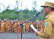 Hampir 100 Persen yang Hadir, Wakil Bupati Pimpin Apel Gabungan ASN Pemkab Simalungun