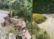 Tembok Penahan Tanah Longsor, Rusak Lahan Pertanian Warga, BPBD Simalungun Diharap Turun Tangan 