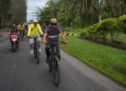 Bupati Asahan Gowes Bersama Manfaatkan Pagi Sarana Olahraga 