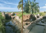 Dam Irigasi Ambruk, Petani di Nagori Jawa Maraja Kecamatan Jawa Maraja Bah Jambi Minta Pemkab Segera Perbaiki 