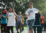 Senam Bersama KORMI dan Masyarakat, Ketua TP PKK Kota Siantar: Selalu Mendukung Kegiatan Oahraga