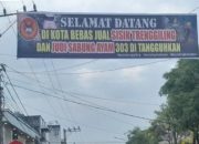 Di Asahan! DPP PERMASI Bentangkan Spanduk Terkait Kasus Hukum Sisik Trenggiling dan Sabung Ayam 