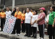 Di Ikuti Wali Kota Wesly dan Ketua TP PKK Ny Liswati, Kapolres Siantar AKBP Sah Udur Lepas Peserta Jalan Santai