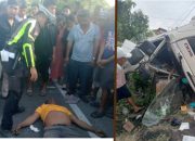 Truck Trailer Kontra Avanza di Jalan Lintas Siantar-Parapat, 1 Tewas, Supir Avanza dan 6 Penumpangnya Luka-luka 