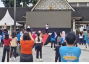 Dispar dan KORMI Gelar Giat Senam Sehat Bugar Bersama  ASN Pemko Pematamgsiantar