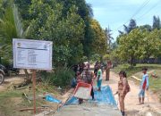 Pembangunan Rabat Beton di Simangonai Desa Jawa Baru Simalungun Berjalan Baik