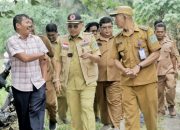 Soal Irigasi Longsor di Kecamatan Huta Bayu Raja, Bupati Simalungun Tinjau Lokasi