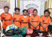 Polres Simalungun Tangkap Lima Pengedar Narkoba Hingga ke Kabupaten Toba, Sita 2,5 Kg Ganja 