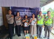 Relawan Laka Lantas Terima Bansos, di Hari Lalu Lintas Bhayangkara ke-70,