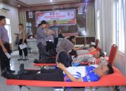 Polres Samosir Gelar Donor Darah dalam Rangka HUT Humas Polri, 33 Kantong Darah Terkumpul 