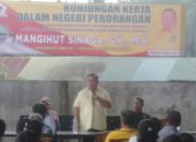 Mangihut Sinaga Ajak Masyarakat Tanah Jawa Jaga Kedamaian dan Laporkan Masalah Hukum