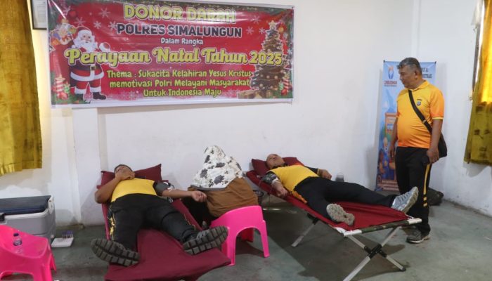 50 Personel Polres Simalungun Donor Darah Jelang Natal 2025