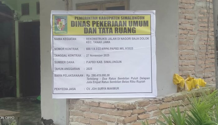 Pekerjaan Rabat Beton di Desa Baja Dolok Simalungun Dibawah Standar?