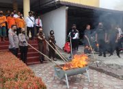 Polres Pematangsiantar Musnahkan 1.906,85 Gram Ganja