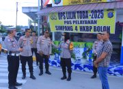 Ka Ops Res Lilin Toba 2025 Polres Samosir Cek Situasi Pos Pelayanan di Hari Pertama Operasi