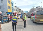 Polres Pematangsiantar Tertibkan Lalu Lintas di Sekitar Pasar Horas Jelang Natal dan Tahun Baru