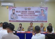 Polres Samosir Gelar Rilis Akhir Tahun 2025: Kamtibmas Relatif Aman dan Kondusif