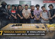7 Orang Diamankan Intel Kodim 0207/SML. Duga Pengedar dan Pemakai Sabu