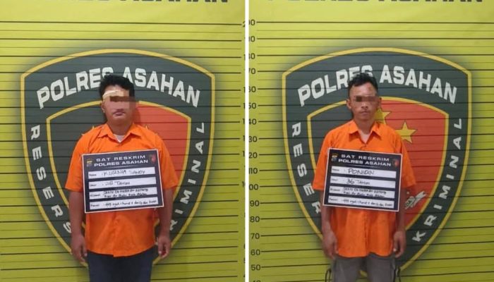Dua Pelaku Pencurian Kabel Listrik PLN Diamankan Polres Asahan