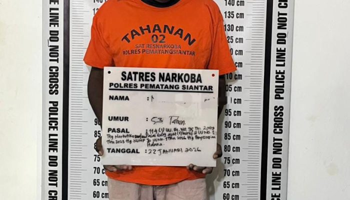 Simpan Sabu, Pria Asal Sergei Dibekuk di Jalan Sabang Marauke Pematangsiantar