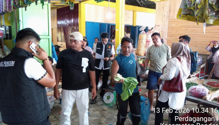 Jelang Ramadan, Polres Simalungun Cek Harga Sembako di Pasar Perdagangan