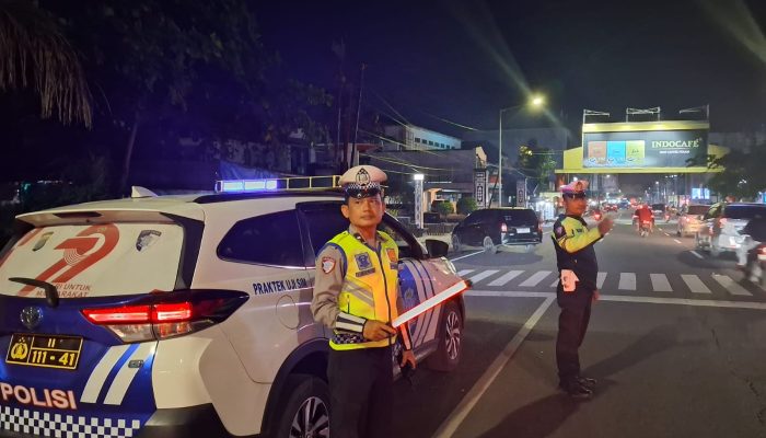 Lampu Biru Menyala di Malam Siantar, Sat Lantas Turun Cegah Balap Liar dan Tekan Kriminalitas
