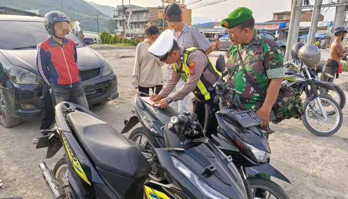 Polres Samosir Amankan 33 Unit Sepeda Motor Pelanggar Aturan Berlalulintas