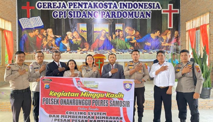 Kapolres Samosir Gelar Minggu Kasih Bersama Jemaat GPI Sidang Pardomuan Rianiate Onanrunggu