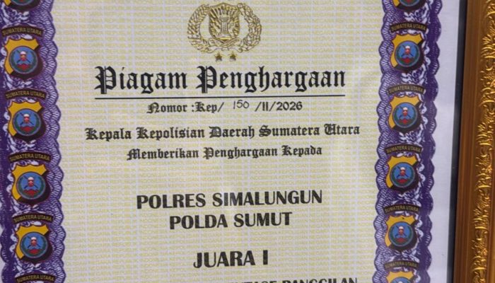 Polres Simalungun Juara 1 Pelayanan Call Center 110 Terbaik Sumut