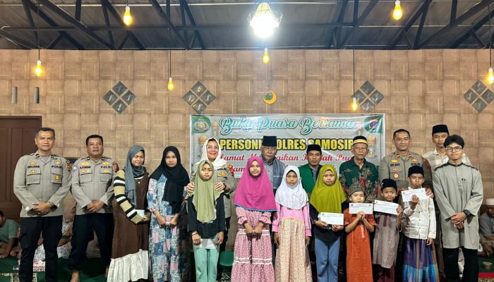Polres Samosir Gelar Buka Puasa Bersama dan Santuni Anak Yatim di Asrama Polres