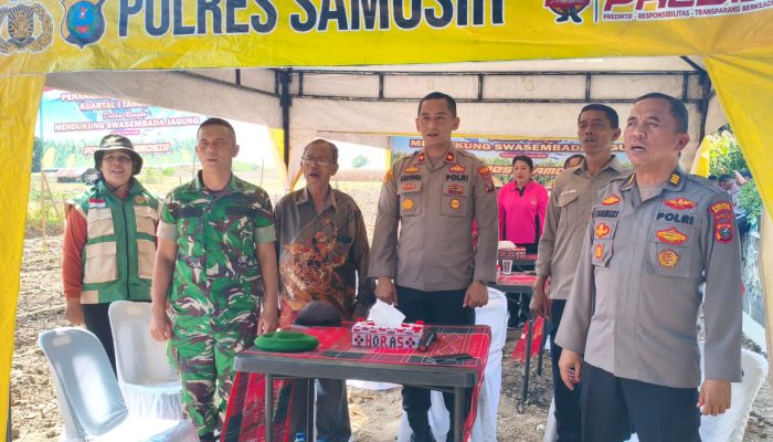 Wakapolres Samosir Pimpin Penanaman Jagung Serentak Kuartal I 2026 di Lahan 1 Hektar