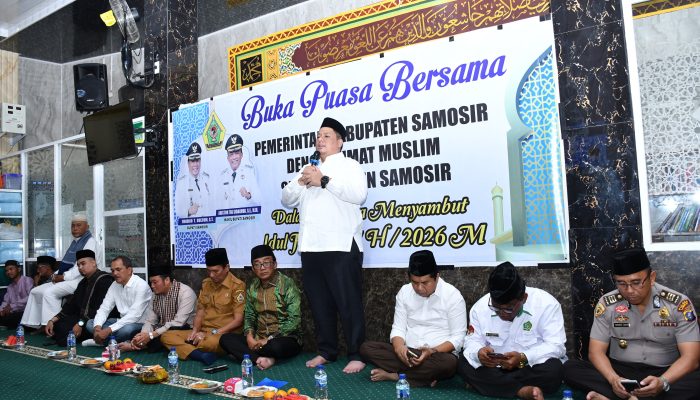 Bupati dan Wabup Samosir Buka Puasa Bersama Umat Muslim, Tekankan Kerukunan Antarumat Beragama.