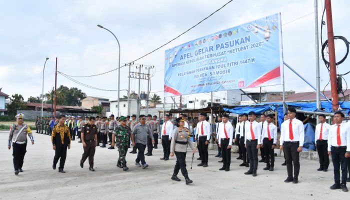 Polres Samosir Gelar Apel Pasukan Ops Ketupat Toba 2026, Siap Amankan Mudik dan Idul Fitri