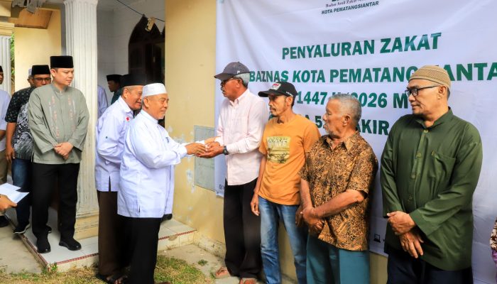 Baznas Pematangsiantar Salurkan Zakat ke 520 Mustahik, Wali Kota Apresiasi