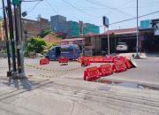 Jalan Gereja Pematangsiantar Ambles, Pengendara Diminta Berhati-hati