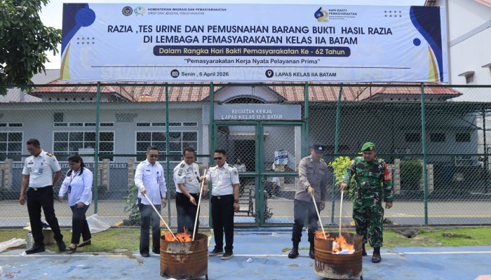 HBP Ke-62, Komitmen Nyata Kalapas Batam Wujudkan Lapas Bersih dari Narkoba dan Halinar