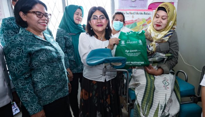 Ketua TP PKK Pematangsiantar Tinjau IVA Test di Puskesmas Aek Nauli