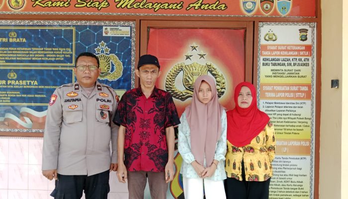 Pelajar Hilang Ditemukan, Polsek Gunung Malela Dapat Apresiasi