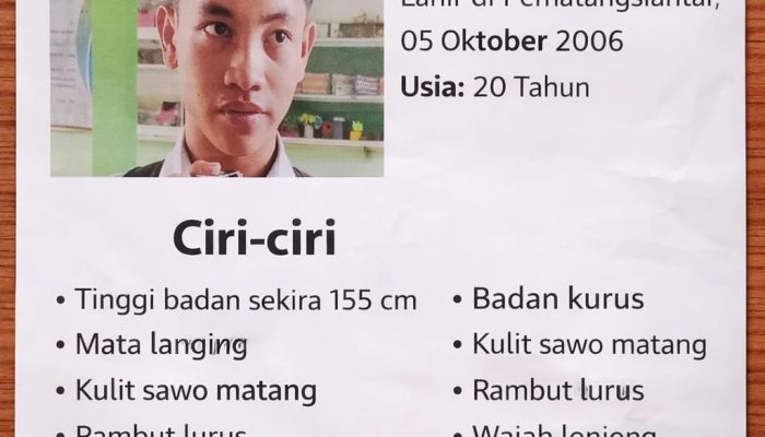 Polsek Gunung Malela Cari Pemuda Hilang Sejak 4 April