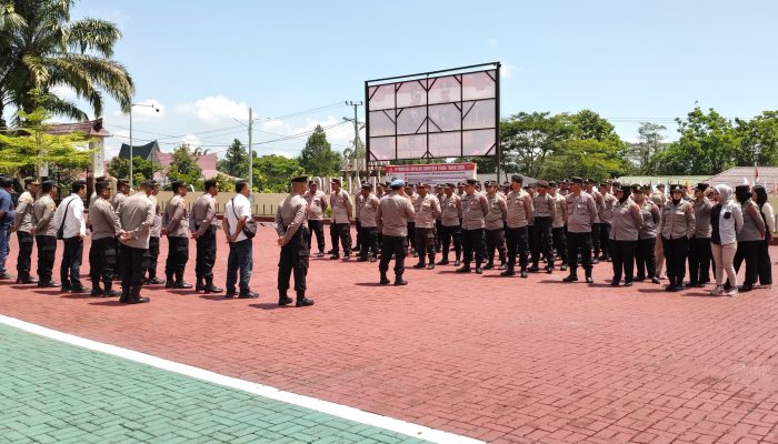 Polres Simalungun Gelar Latihan Sispam Mako, Libatkan Tim Laser Jatanras sebagai Power on Hand