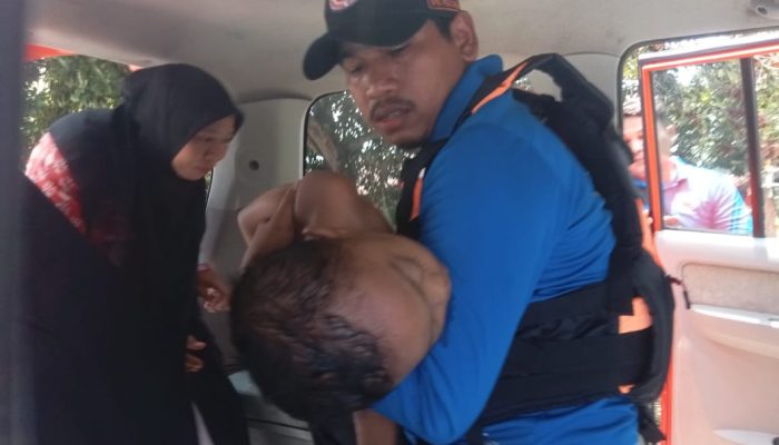Balita Hanyut di Sungai Meninggal, BPBD : “Kita sudah berupaya tapi Tuhan lebih menyayangimu nak”