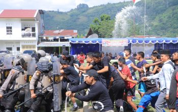 Polres Samosir Gelar Simulasi Sispamkota Jelang May Day 2026, Antisipasi Aksi Anarkis