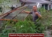 Kapolsek Siantar Martoba Cek Rumah Rusak Diterjang Puting Beliung di Jalan Sibatu Batu