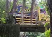 Jembatan Penghubung Dua Dusun di Air Batu Asahan Rusak, Diduga Dirusak Oknum Tak Bertanggung Jawab