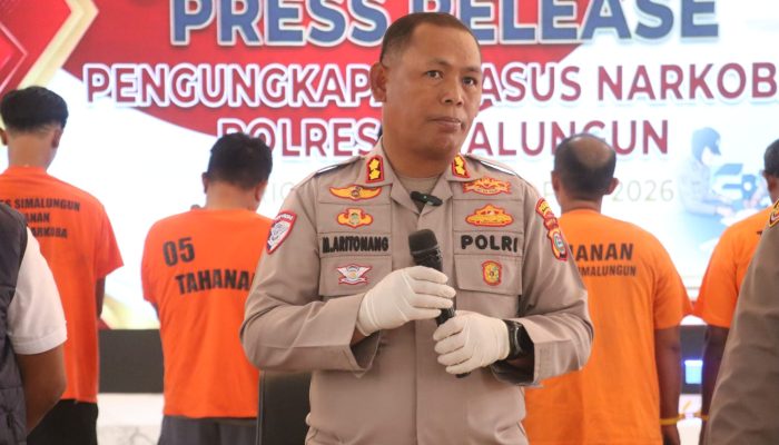 Polres Simalungun Ungkap 74 Kasus Narkoba Kwartal I 2026, Tangkap Tiga Pengedar di Bosar Maligas