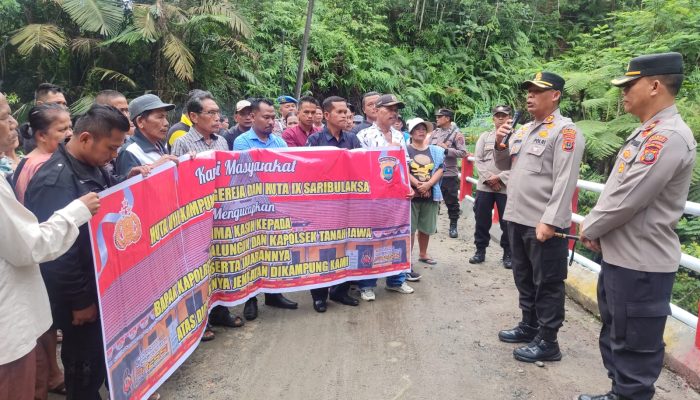 Kapolres Simalungun Resmikan Jembatan Bah Bolum Lewat Program Jembatan Merah Putih Presisi